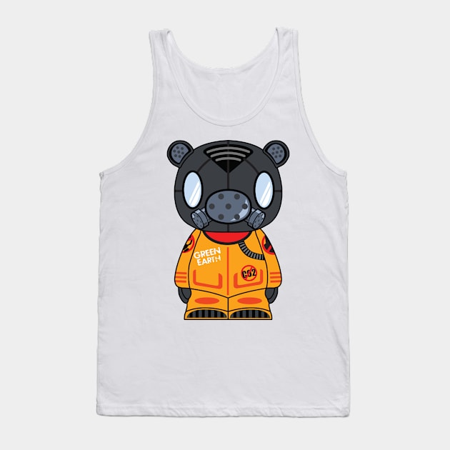 Masked Bear Tank Top by zoneo